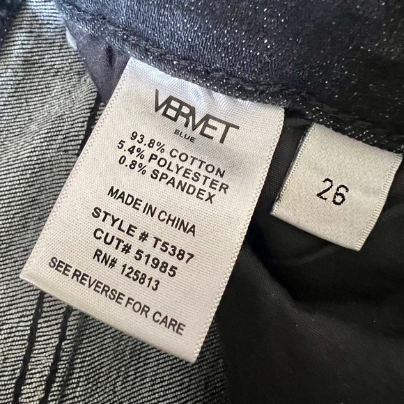 VERVET Asymmetrical Panel Grunge Wash Skinny Jeans - Size 26 - Picture 13 of 13